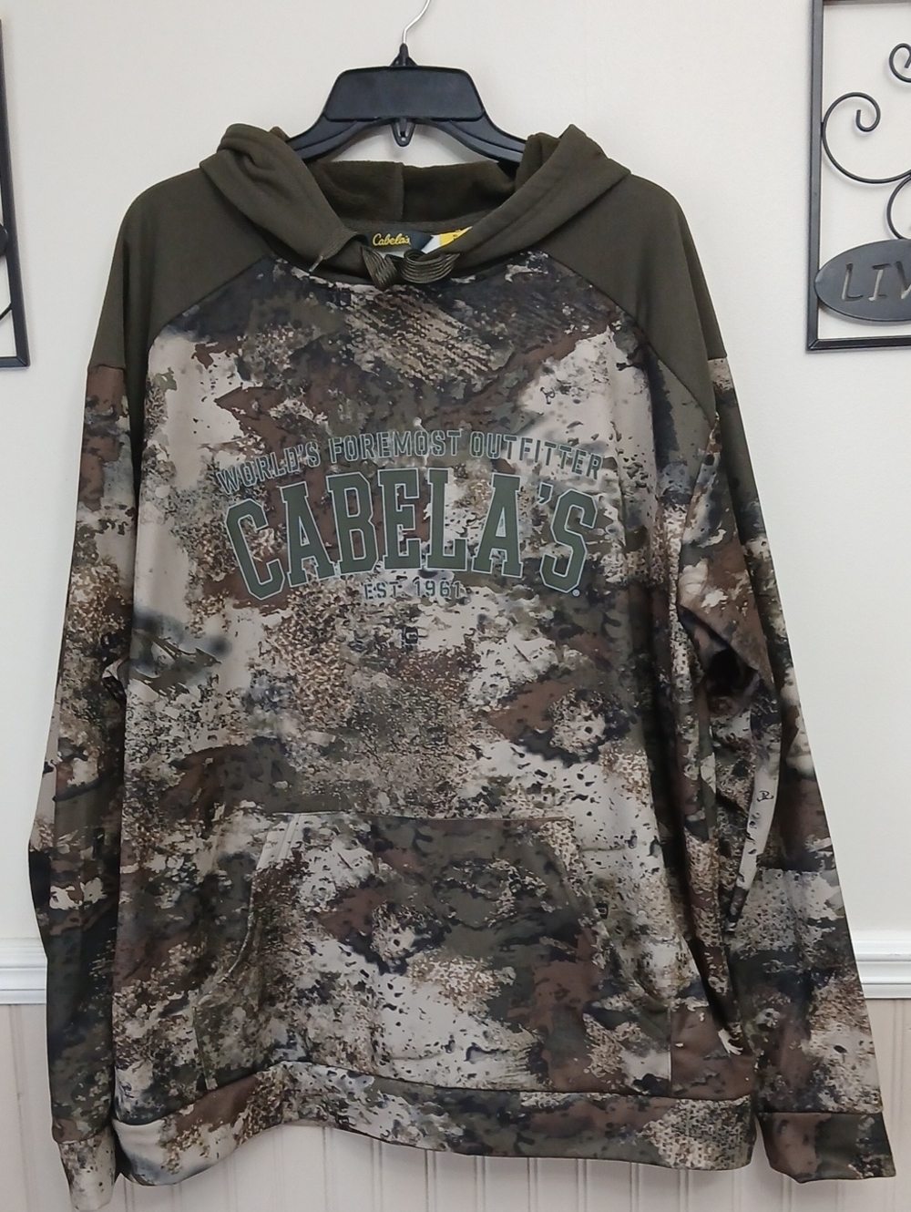 Cabela's Men's Realtree Style Olive & Brown Camo Pullover Hoodie